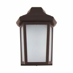 SOLUS Sedona Wall Mount Outdoor Sconce with 120V, 50/60 Hz A19/E26 4000K LED Lamp, 12.25 in. x 8.25 in., Bronze