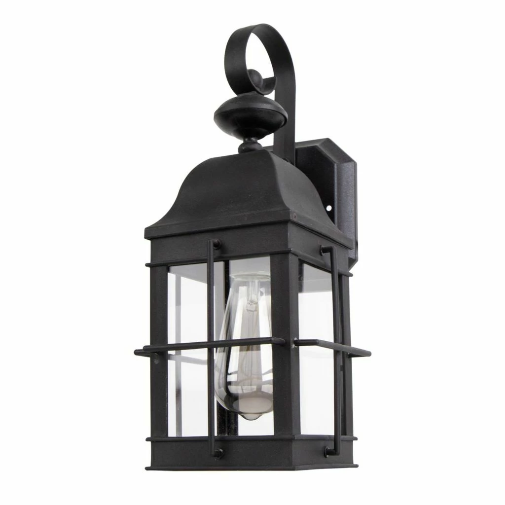 SOLUS Sedona Outdoor Wall Lantern Sconce. Durable Clear Acrylic Lens, 15 in. x 6.125 in., Black, SPC241VC-BK 3 SOLUS Sedona Outdoor Wall Lantern Sconce. Durable Clear Acrylic Lens, 15 in. x 6.125 in., Black, SPC241VC-BK