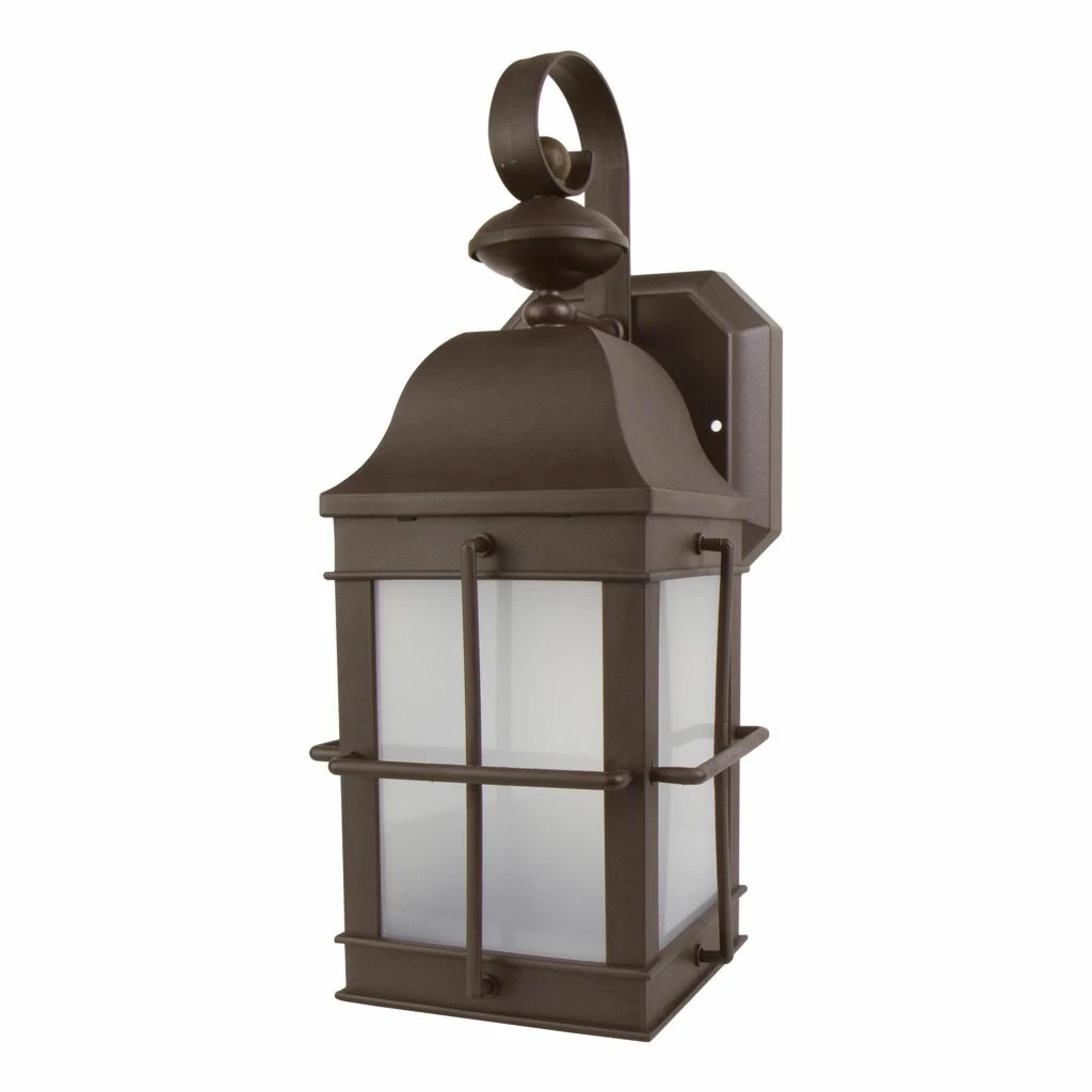 SOLUS Sedona Outdoor Wall Lantern Sconce with 120V, 50/60 Hz A19/E26 4000K LED Lamp, 15 in. x 6.125 in., Bronze 3 SOLUS Sedona Outdoor Wall Lantern Sconce with 120V, 50/60 Hz A19/E26 4000K LED Lamp, 15 in. x 6.125 in., Bronze
