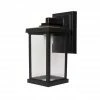 SOLUS Artisan Square Wall Mount Outdoor Light Fixture, 11.6 in. x 5 in., Black, SPC51SC-BK -Cheap SOLUS Store 1861028