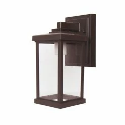 SOLUS Artisan Square Wall Mount Outdoor Light Fixture, 11.6 in. x 5 in., Bronze, SPC51SC-BZ
