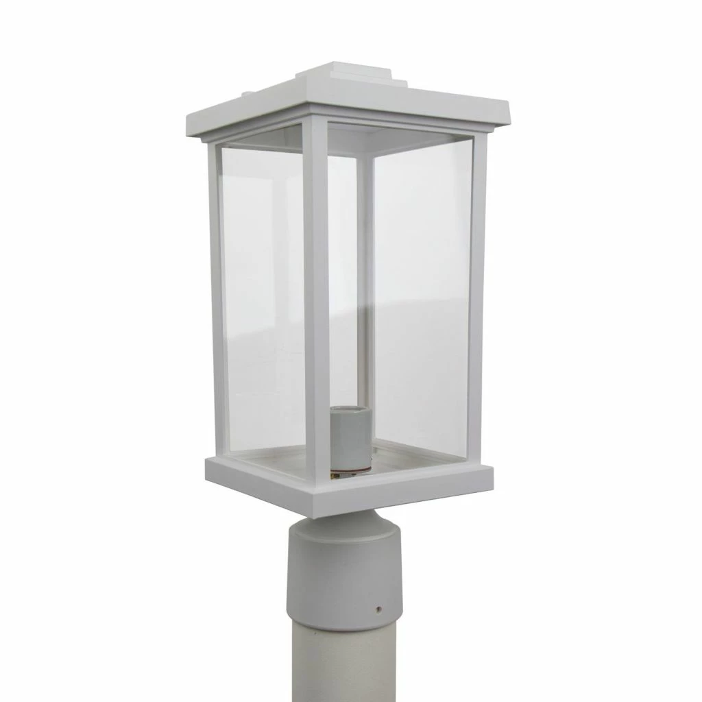 SOLUS Artisan Square Post Top Mount Outdoor Light Fixture, 15 in. x 6.35 in., White, SPC51TC-WH 3 SOLUS Artisan Square Post Top Mount Outdoor Light Fixture, 15 in. x 6.35 in., White, SPC51TC-WH